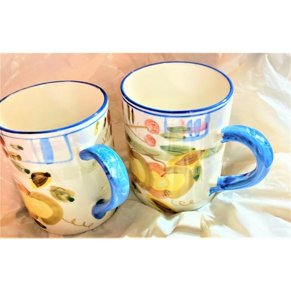 SET OF 2 Royal Norfolk Blue Ceramic Coffee Tea Mugs - Picture 3 of 5